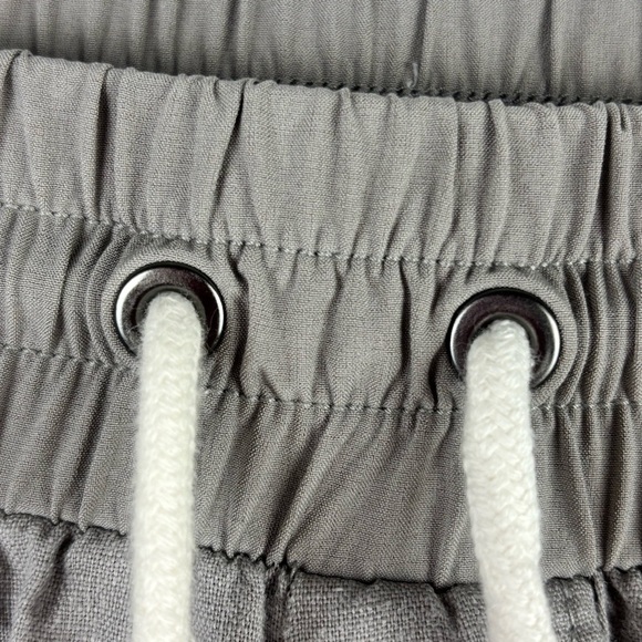 Athleta Bali Linen Drawstring Jogger Style Women’s Pants Gray Size 6 Beach - Picture 8 of 13